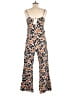 Leith Animal Print Orange Jumpsuit Size L - photo 2