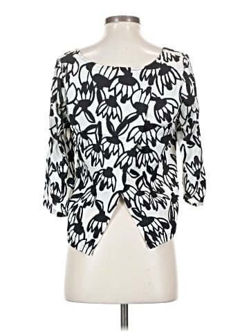 Tracy Reese 3/4 Sleeve Silk Top (view 2)
