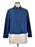 Cathy Daniels Polka Dots Blue Long Sleeve Blouse Size XL - photo 1