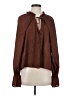 Minkpink Brown Long Sleeve Blouse Size S - photo 1