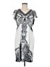 Apt. 9 Graphic Gray Casual Dress Size M - photo 1