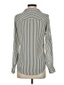 Express Outlet 100% Polyester Stripes Ivory Long Sleeve Blouse Size XS - photo 2