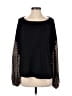 Glam Animal Print Black Pullover Sweater Size S - photo 1