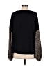 Glam Animal Print Black Pullover Sweater Size S - photo 2