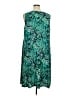Ellos Print Teal Casual Dress Size 1X - photo 2