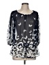 Charming Charlie 100% Polyester Gray 3/4 Sleeve Blouse Size M - photo 1