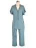 Anrabess Solid Teal Jumpsuit Size S - photo 1