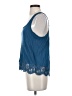 Bordeaux 100% Rayon Blue Sleeveless Top Size XS - photo 5