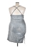Shein Curve 100% Polyester Metallic Silver Cocktail Dress Size 4X - photo 2