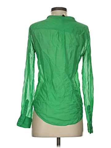 BCBGMAXAZRIA Long Sleeve Silk Top (view 2)
