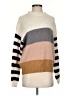 Woven Heart Color Block Tan Pullover Sweater Size XS - photo 1