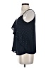 Zara Basic 100% Polyamide Blue Sleeveless Blouse Size S - photo 5