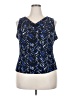 Leslie Fay Blue Sleeveless Blouse Size 18 - photo 1