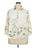Unbranded 100% Polyester Floral Ivory 3/4 Sleeve Blouse Size 2X - photo 1