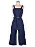 Monteau Solid Blue Jumpsuit Size M - photo 1