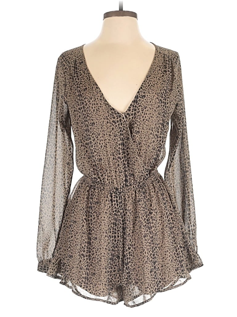 Pre-owned Astr Romper In Brown