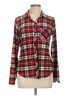 Just Polly Plaid Red Long Sleeve Blouse Size L - photo 1