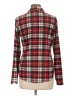 Just Polly Plaid Red Long Sleeve Blouse Size L - photo 2