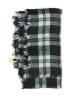 Unbranded Plaid Black Blue Scarf One size - photo 2