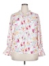 Unbranded Floral White Long Sleeve Blouse Size XXL (estimated) - photo 1