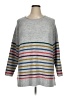 Caslon Stripes Gray Pullover Sweater Size 1X - photo 1