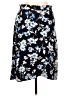 Ann Taylor 100% Polyester Floral Black Casual Skirt Size 10 - photo 1