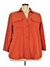 Assorted Brands 100% Polyester Orange 3/4 Sleeve Blouse Size 3X - photo 1