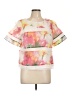 Worthington 100% Polyester Pink Short Sleeve Blouse Size L - photo 1