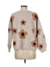 Miracle Floral Tan Pullover Sweater Size M - photo 2