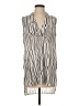 Banana Republic 100% Polyester Silver Sleeveless Blouse Size S - photo 1