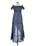 Lulus 100% Polyester Paisley Blue Casual Dress Size M - photo 2