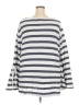 Caslon Stripes Silver Pullover Sweater Size 3X - photo 2