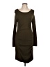 Express Solid Brown Casual Dress Size L - photo 1