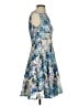 Roz & Ali 100% Polyester Floral Blue Cocktail Dress Size 2 - photo 4