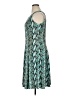 Perceptions Print Teal Cocktail Dress Size 14 - photo 5