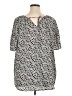 Croft & Barrow 100% Polyester Gray Short Sleeve Blouse Size 1X - photo 2