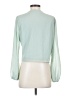 WAYF 100% Polyester Green Long Sleeve Blouse Size S - photo 2