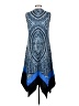 GNW Graphic Blue Cocktail Dress Size S - photo 2