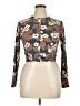 Point Floral Brown Long Sleeve Blouse Size XL - photo 1