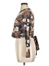 Point Floral Brown Long Sleeve Blouse Size XL - photo 5