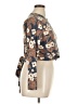 Point Floral Brown Long Sleeve Blouse Size XL - photo 4