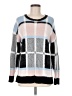 Elle Checkered-gingham Blue Pullover Sweater Size M - photo 1