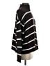 Gap 100% Cotton Stripes Black Brown Turtleneck Sweater Size S - photo 4