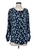 Thyme 100% Rayon Blue Long Sleeve Blouse Size XS - photo 1