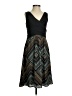 Amadi Argyle Black Teal Cocktail Dress Size XS - photo 1