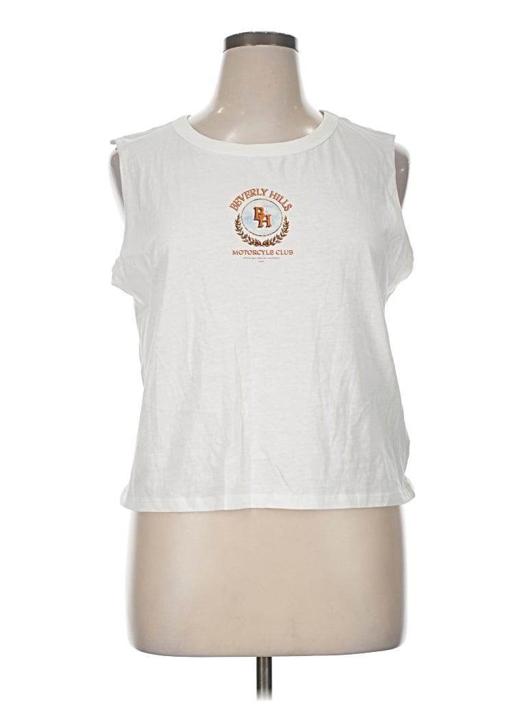 Pre-owned Cotton On Sleeveless T-shirt In White