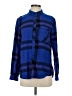 BDG Plaid Blue Long Sleeve Button-Down Shirt Size S - photo 1