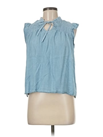 Pale Sky Sleeveless Blouse (view 1)