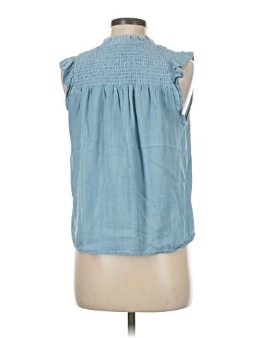 Pale Sky Sleeveless Blouse (view 2)