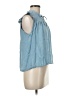 Pale Sky Blue Sleeveless Blouse Size M - photo 4